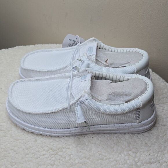 2731 NWT Hey Dude Wally Stretch Sox Wide Size 8EE White - Picture 4 of 8